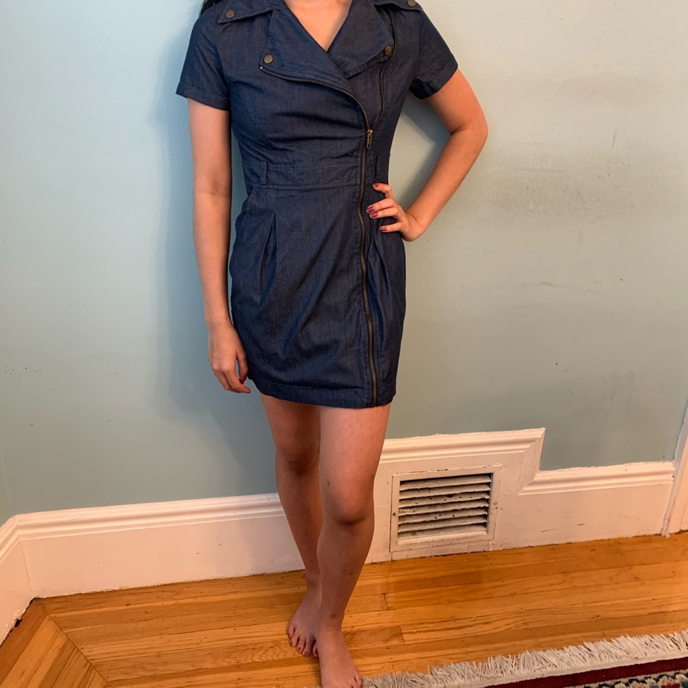 Dark chambray dress